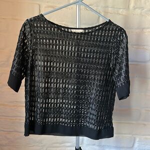Banana Republic Blk Sheer Mesh Top SZ XS